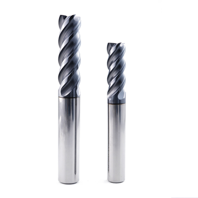 Fraise en bout plate en carbure de 8 mm, 4 dents, pour acier inoxydable allié