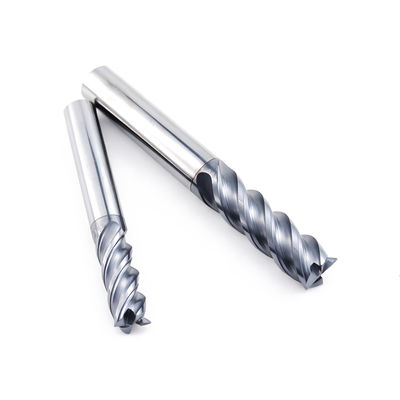 Fraise en bout plate en carbure de 8 mm, 4 dents, pour acier inoxydable allié